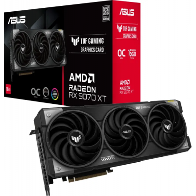 Scheda Video AMD ASUS TUF Radeon RX 9070 XT OC Edition 16GB GDDR6 Nero Scheda Video AMD ASUS TUF Radeon RX 9070 XT OC Edition 16GB GDDR6 Nero