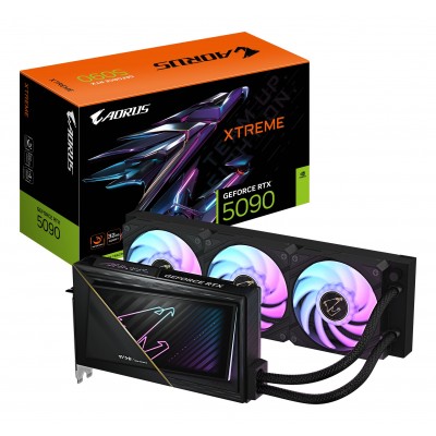 Scheda Video Gigabyte Aorus Nvidia GeForce RTX 5090 Xtreme Waterforce 32G 32GB GDDR7 360mm RGB Nero Scheda Video Gigabyte Aorus Nvidia GeForce RTX 5090 Xtreme Waterforce 32G 32GB GDDR7 360mm RGB Nero