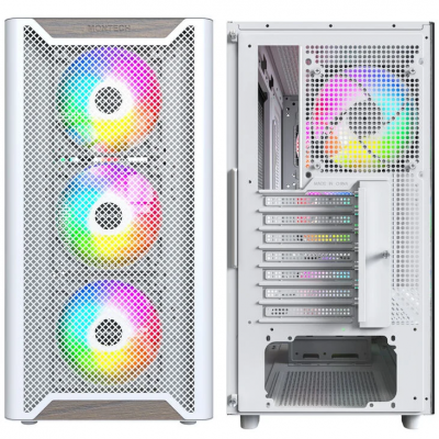 Case Montech XR Wood Midi Tower ATX ARGB Bainco Case Montech XR Wood Midi Tower ATX ARGB Bainco