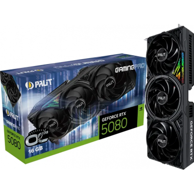 Scheda Video Palit NvidiaGeForce RTX 5080 GamingPro OC 16GB GDDR7 Nero