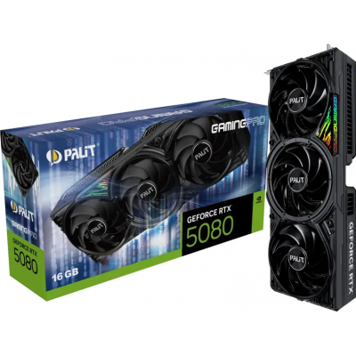 Scheda Video Palit NvidiaGeForce RTX 5080 GamingPro 16GB GDDR7 Nero
