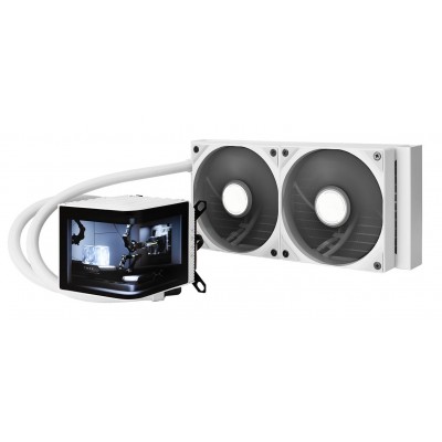 Dissipatore a Liquido TRYX PANORAMA 240mm LCD 3D Amoled Bianco Dissipatore a Liquido TRYX PANORAMA 240mm LCD 3D Amoled Bianco