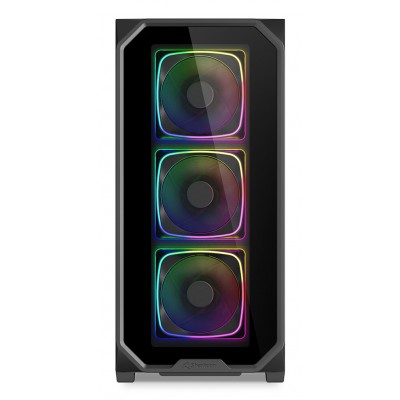 Case SHARKOON AK5G RGB Midi Tower ATX Vetro Temperato Nero