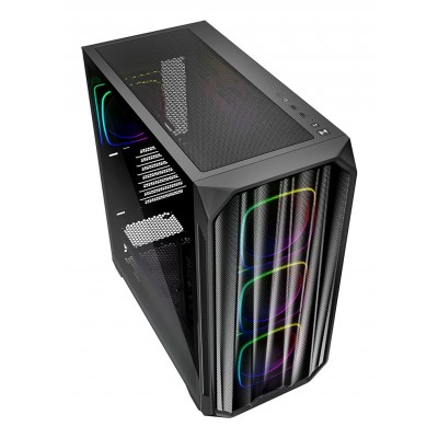 Case Sharkoon AK5M RGB Midi Tower Vetro Temperato Nero