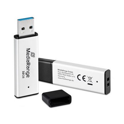 Pendrive MediaRange High Performance 32 GB USB A 3.2 argento nero Pendrive MediaRange High Performance 32 GB USB A 3.2 argento nero