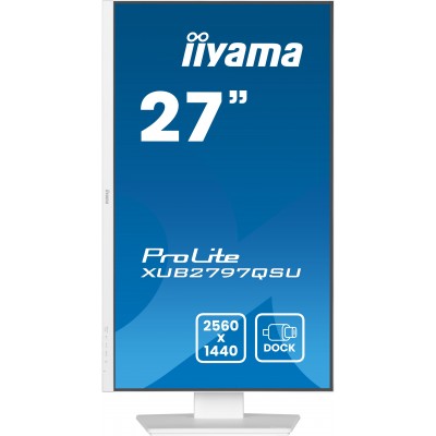 Monitor IIYAMA ProLite XUB2797QSU-W2 27" Bianco QHD IPS USB-Hub Adaptive Sync 100Hz Monitor IIYAMA ProLite XUB2797QSU-W2 27" Bianco QHD IPS USB-Hub Adaptive Sync 100Hz