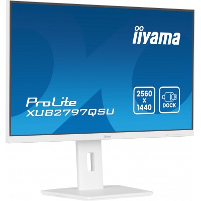 Monitor IIYAMA ProLite XUB2797QSU-W2 27" Bianco QHD IPS USB-Hub Adaptive Sync 100Hz Monitor IIYAMA ProLite XUB2797QSU-W2 27" Bianco QHD IPS USB-Hub Adaptive Sync 100Hz