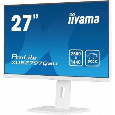 Monitor IIYAMA ProLite XUB2797QSU-W2 27" Bianco QHD IPS USB-Hub Adaptive Sync 100Hz Monitor IIYAMA ProLite XUB2797QSU-W2 27" Bianco QHD IPS USB-Hub Adaptive Sync 100Hz