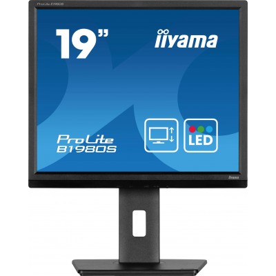 Monitor IIYAMA ProLite B1980S-B1 19" Nero SXGA TN HDMI DP Ergonomischer Standfuß