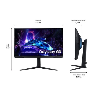 Monitor Samsung Odyssey G30D S27DG300EU 27" Nero Full HD VA HDR10 180Hz