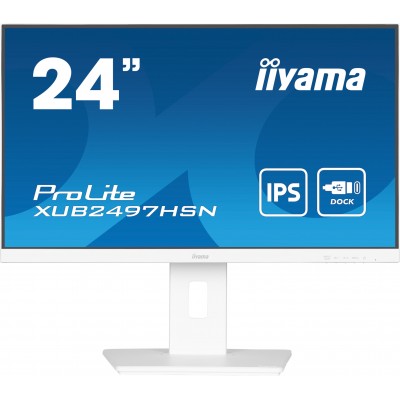 Monitor IIYAMA ProLite XUB2497HSN-W2 24" Bianco Full HD IPS USB-C RJ-45 100Hz