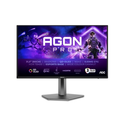 Monitor AOC AGON PRO AG326UD 32" Nero dunkelGrigio UHD HDR Adaptive Sync HDMI DisplaPort 165Hz Monitor AOC AGON PRO AG326UD 32" Nero dunkelGrigio UHD HDR Adaptive Sync HDMI DisplaPort 165Hz