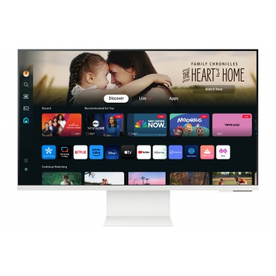 Monitor Samsung Smart Monitor S32DM801UU 32" Bianco UltraHD 4K VA Webcam USB-C