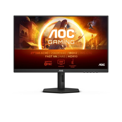 Monitor AOC Q27G4XN 27" Nero Grigio QHD Fast VA Adaptive-Sync 180Hz Monitor AOC Q27G4XN 27" Nero Grigio QHD Fast VA Adaptive-Sync 180Hz