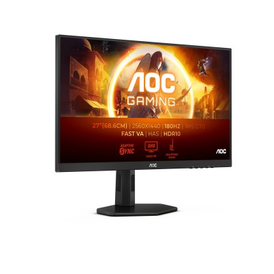 Monitor AOC Q27G4XN 27" Nero Grigio QHD Fast VA Adaptive-Sync 180Hz Monitor AOC Q27G4XN 27" Nero Grigio QHD Fast VA Adaptive-Sync 180Hz