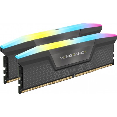 DIMM 32 GB DDR5-6000 (2x 16 GB) Dual-Kit (schwarz, CMH32GX5M2B6000Z28, Vengeance RGB, INTEL XMP, AMD EXPO)