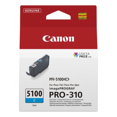 Canon Cartuccia d'inchiostro ciano PFI-5100c 6953C001 14ml Canon Cartuccia d'inchiostro ciano PFI-5100c 6953C001 14ml