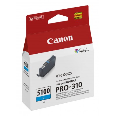 Canon Cartuccia d'inchiostro ciano PFI-5100c 6953C001 14ml Canon Cartuccia d'inchiostro ciano PFI-5100c 6953C001 14ml