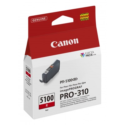 Canon Cartuccia d'inchiostro Rosso PFI-5100r 6958C001 14ml Canon Cartuccia d'inchiostro Rosso PFI-5100r 6958C001 14ml