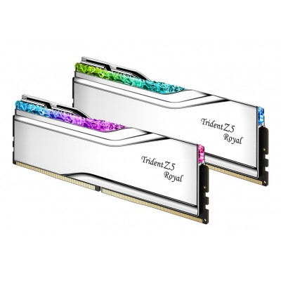 DIMM 64 GB DDR5-6000 (silber, F5-6000J2836G32GX2-TR5S, Trident Z5 Royal, INTEL XMP)