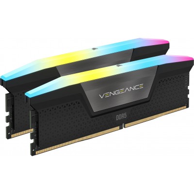DIMM 32 GB DDR5-6000 (2x 16 GB) Dual-Kit (schwarz, CMH32GX5M2B6000C38, Vengeance RGB, INTEL XMP)