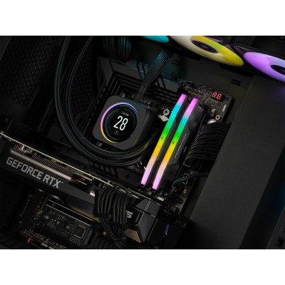 DIMM 32 GB DDR5-6000 (2x 16 GB) Dual-Kit (schwarz, CMH32GX5M2B6000C38, Vengeance RGB, INTEL XMP)