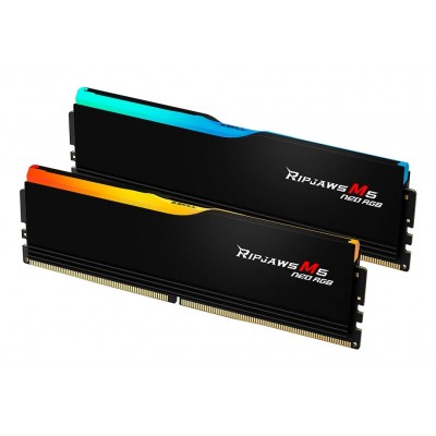 DIMM 48 GB DDR5-6000 (2x 24 GB) Dual-Kit (schwarz, F5-6000J3036F24GX2-RM5NRK, Ripjaws M5 Neo RGB, AMD EXPO) DIMM 48 GB DDR5-6000 (2x 24 GB) Dual-Kit (schwarz, F5-6000J3036F24GX2-RM5NRK, Ripjaws M5 Neo RGB, AMD EXPO)
