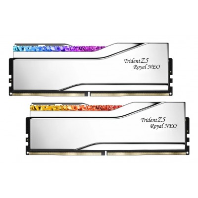 DIMM 48 GB DDR5-8000 (2x 24 GB) Dual-Kit (silber, F5-8000J4048G24GX2-TR5NS, Trident Z5 Royal Neo, AMD EXPO) DIMM 48 GB DDR5-8000 (2x 24 GB) Dual-Kit (silber, F5-8000J4048G24GX2-TR5NS, Trident Z5 Royal Neo, AMD EXPO)