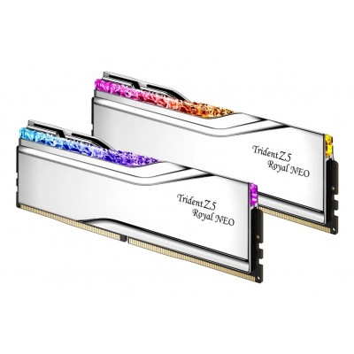 DIMM 48 GB DDR5-8000 (2x 24 GB) Dual-Kit (silber, F5-8000J4048G24GX2-TR5NS, Trident Z5 Royal Neo, AMD EXPO) DIMM 48 GB DDR5-8000 (2x 24 GB) Dual-Kit (silber, F5-8000J4048G24GX2-TR5NS, Trident Z5 Royal Neo, AMD EXPO)