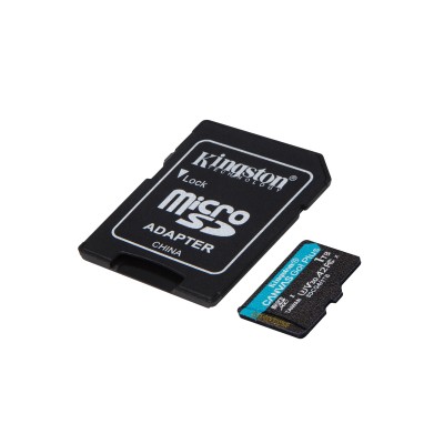 Scheda microSDXC Canvas Go Plus Kingston Technology Gen4 200MB s A2 U3 V30 da 1 TB + adattatore Scheda microSDXC Canvas Go Plus Kingston Technology Gen4 200MB s A2 U3 V30 da 1 TB + adattatore