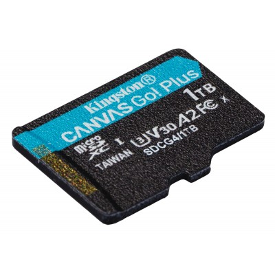 Scheda microSDXC Canvas Go Plus Kingston Technology Gen4 200MB s A2 U3 V30 da 1 TB + adattatore Scheda microSDXC Canvas Go Plus Kingston Technology Gen4 200MB s A2 U3 V30 da 1 TB + adattatore