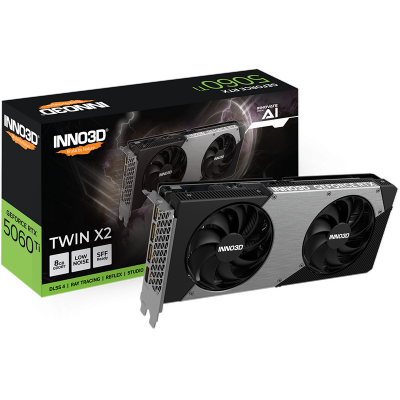 Scheda Video INNO3D Nvidia GeForce RTX 5060 Ti 8GB TWIN X2 GDDR7 Nero Scheda Video INNO3D Nvidia GeForce RTX 5060 Ti 8GB TWIN X2 GDDR7 Nero