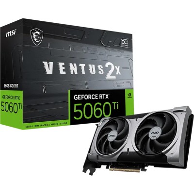 Scheda Video MSI NvidiaGeForce RTX 5060 Ti 16G VENTUS 2X OC Plus 16GB GDDR7