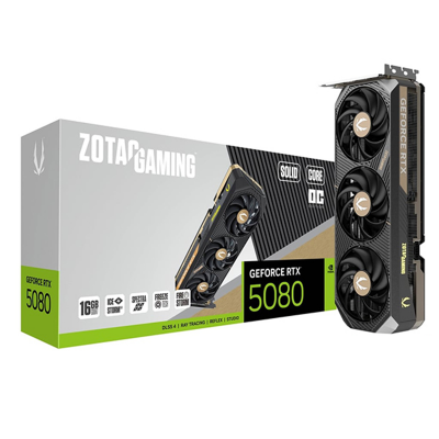 Scheda Video Zotac Gaming NvdiaGeForce RTX 5080 SOLID Core OC 16GB GDDR7 Nero Scheda Video Zotac Gaming NvdiaGeForce RTX 5080 SOLID Core OC 16GB GDDR7 Nero