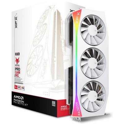 Scheda Video XFX AMD Radeon RX 9070XT MERCURY Gaming RGB 16GB OC GDDR6 Bianco Scheda Video XFX AMD Radeon RX 9070XT MERCURY Gaming RGB 16GB OC GDDR6 Bianco