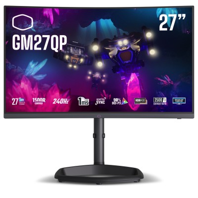 Monitor Cooler Master GM27QP 27" Curvo 240Hz VA Adaptive Sync Nero