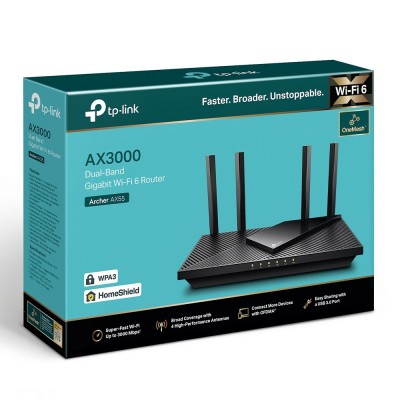 TP-Link Wireless Router Archer AX55 4-port Switch TP-Link Wireless Router Archer AX55 4-port Switch