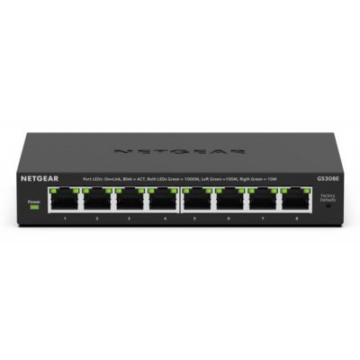 NETGEAR Switch 8-port 10 100 1000 GS308E-400EUS NETGEAR Switch 8-port 10 100 1000 GS308E-400EUS