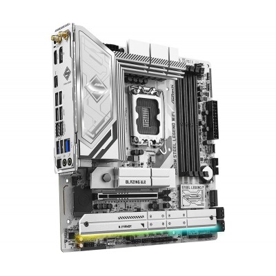 Scheda Madre ASROCK B860M Steel Legend WIFI LGA 1851 DDR5 Micro ATX Bianco Scheda Madre ASROCK B860M Steel Legend WIFI LGA 1851 DDR5 Micro ATX Bianco