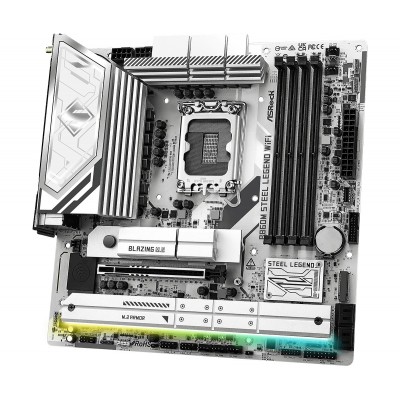 Scheda Madre ASROCK B860M Steel Legend WIFI LGA 1851 DDR5 Micro ATX Bianco Scheda Madre ASROCK B860M Steel Legend WIFI LGA 1851 DDR5 Micro ATX Bianco