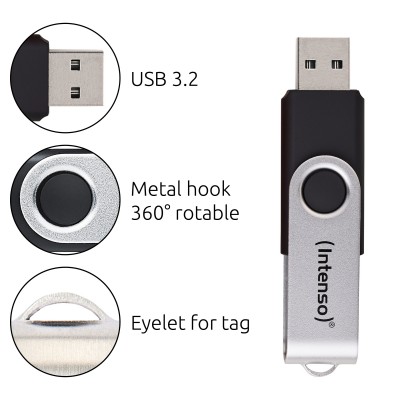 Office Line 256 GB (silber schwarz, USB-A 3.2)