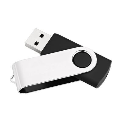 Flexi-Drive 8 GB (schwarz silber, USB-A 2.0, Ohne Logo)