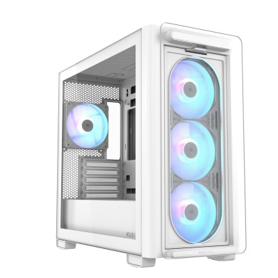 ASUS A23 PLUS ARGB Micro-ATX Gehäuse, Tempered Glass - weiß ASUS A23 PLUS ARGB Micro-ATX Gehäuse, Tempered Glass - weiß