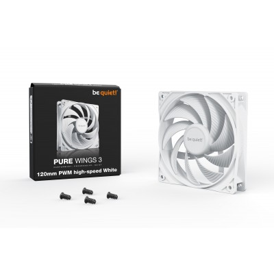 be quiet! LÃ¼fter Pure Wings 3 PWM - 120 mm, High Speed White