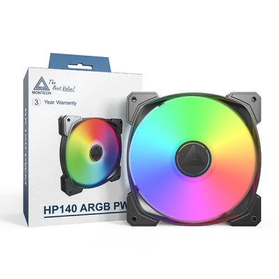 Montech HP140 PWM ARGB Lüfter - 140mm, schwarz Montech HP140 PWM ARGB Lüfter - 140mm, schwarz