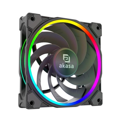 Akasa SOHO AR12, Reverse Blade Addressable-RGB LÃ¼fter, schwarz - 120mm
