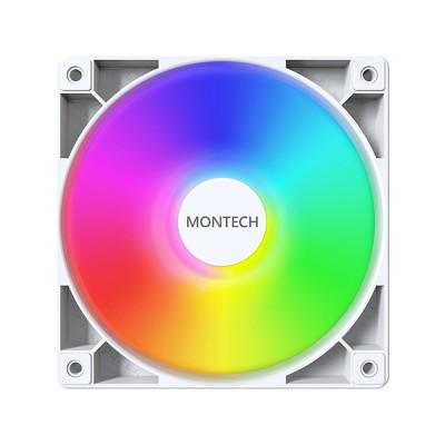 Montech GF120 PWM ARGB Lüfter - 120mm, weiß Montech GF120 PWM ARGB Lüfter - 120mm, weiß