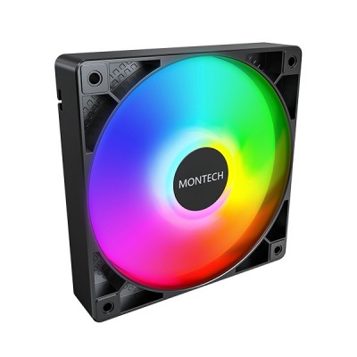 Montech GF120 PWM ARGB Lüfter, 3er Pack - 120mm, schwarz Montech GF120 PWM ARGB Lüfter, 3er Pack - 120mm, schwarz