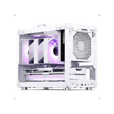 Case Jonsbo C6 MAX Mini Micro ATX Vetro Temperato Bianco