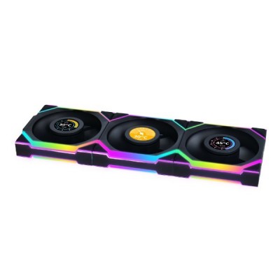 Ventole Lian Li UNI FAN SL Wireless LCD ARGB PWM Kit Da 3 Con Controller 120mm Nero Ventole Lian Li UNI FAN SL Wireless LCD ARGB PWM Kit Da 3 Con Controller 120mm Nero